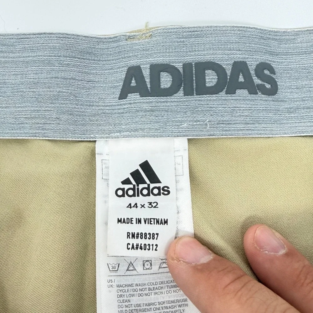 Adidas Golf Pants Mens 44x32 Khaki Ultimate365 Performance Stretch DZ5702